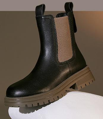 百货世界-百思图-牛皮革女皮靴 商品图0