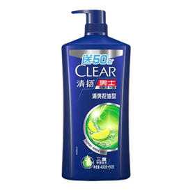 清扬清爽控油男士洗发露400g