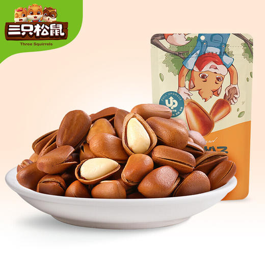 三只松鼠手剥东北开口松子 坚果炒货零食特产每日坚果100g/袋 商品图4