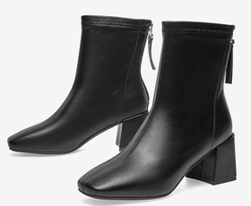 百货世界-百思图-人造革女靴