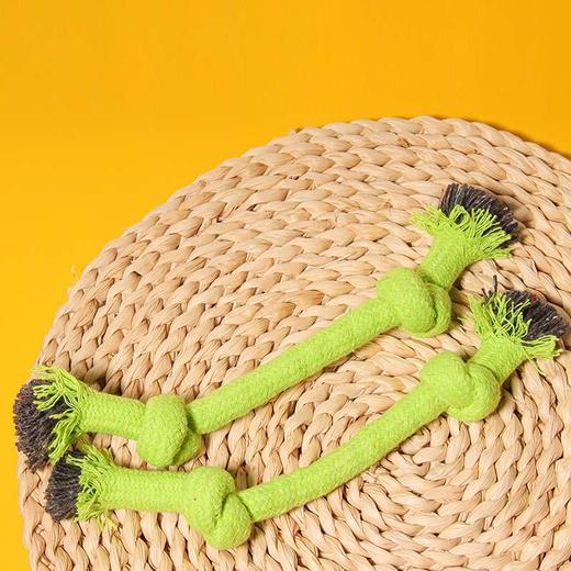 宠物玩具编织纯色棉绳双结20cm 磨牙耐咬 释放压力 商品图2