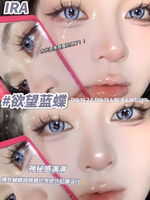 IRA 美瞳半年抛 欲望蓝蝶 直径14.2mm着色13.4mm 商品图7