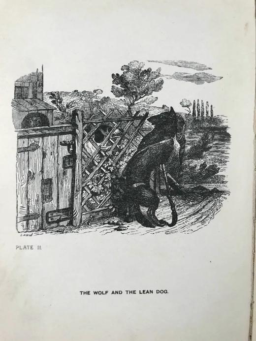 约20世纪早期 寓言故事集 格兰维尔23幅经典插图 漆布精装大32开 商品图9