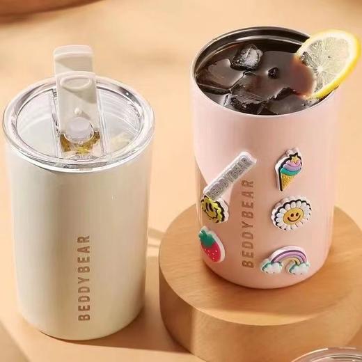 杯具熊咖啡随手杯吸管保温杯BJX-20 商品图4