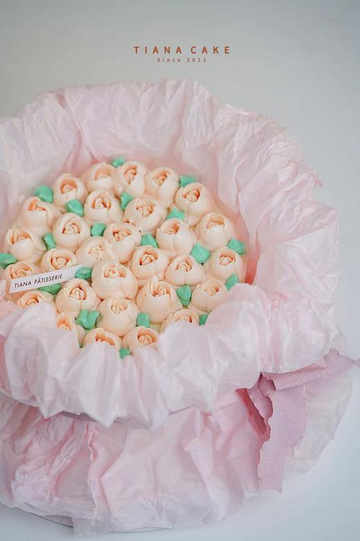 【简约奶油款】粉色奶油花束蛋糕 商品图3