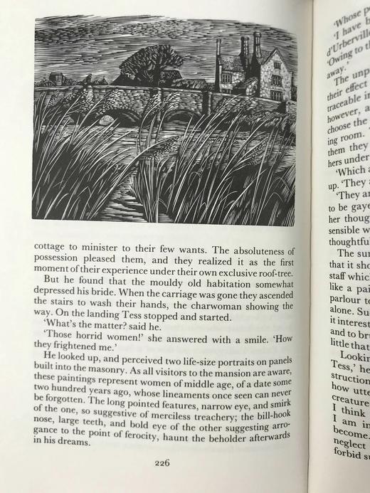 托马斯·哈代《德伯家的苔丝》（1989） 数十幅木版画插图 精装18开带书匣 商品图6