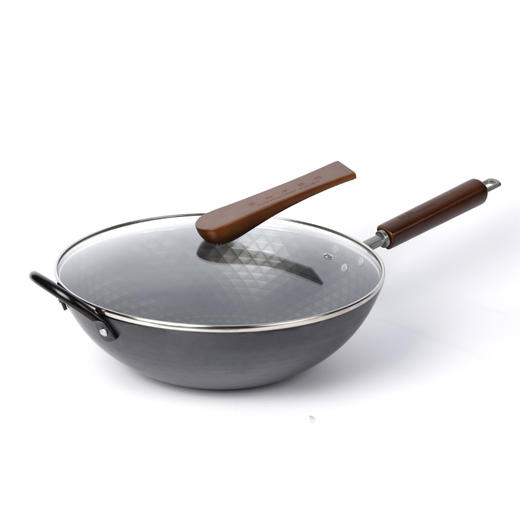 神田铁神2代窒化钻石纹铁锅家用炒锅30CM/33CM 商品图5