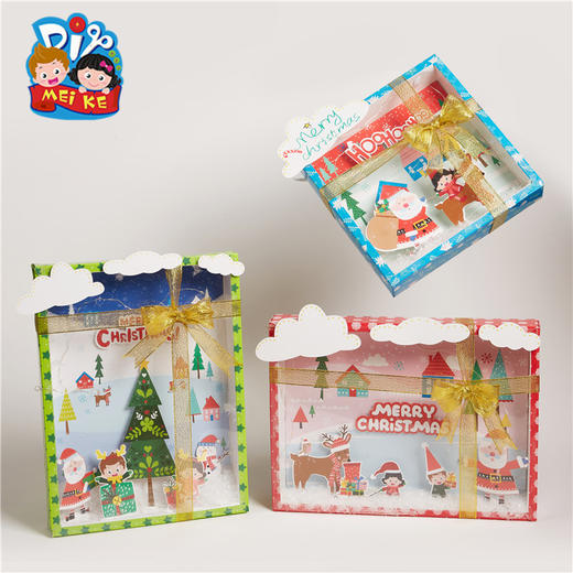 2022圣诞节手工diy幼儿园创意圣诞小礼物盒儿童环境装饰圣诞树材料包 商品图5