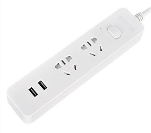 霍尼韦尔总控开关带USB充电二位五孔延长线插(1.2M)HT2SU2KG 商品图0