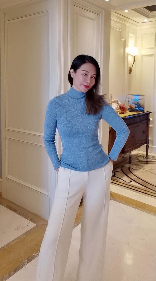 逸红颜2025春季新款针织中高领打底毛衣「 银河月」 商品图2