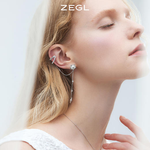 ZEGL设计师棉棉秋语系列棉花耳环女流苏耳钉耳骨夹燕子耳夹耳饰品 商品图3