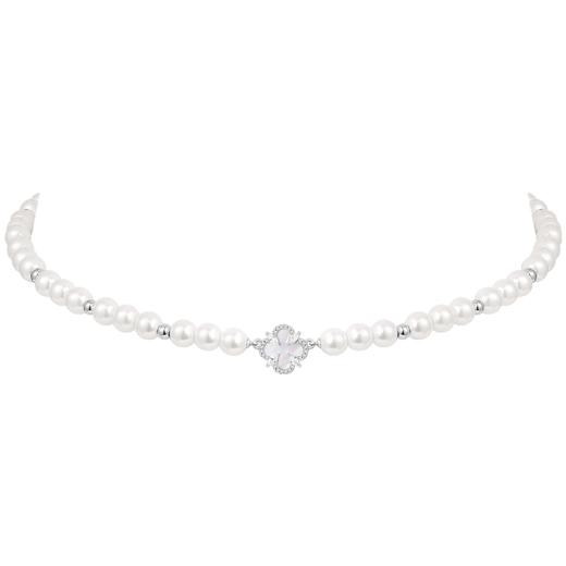 ZEGL设计师巴洛克人造珍珠叠戴项链女生轻奢小众高级感雪花锁骨链 商品图6