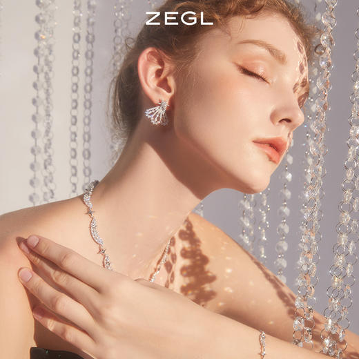 ZEGL设计师星月项链女轻奢小众高级设计感锁骨链手链耳环耳饰套装 商品图5