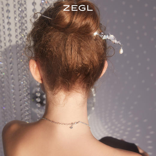 ZEGL设计师新中式星月古风发簪女简约现代日常高级感发饰发钗簪子 商品图2