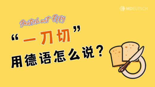 “一刀切”用德语怎么说？ 商品图0