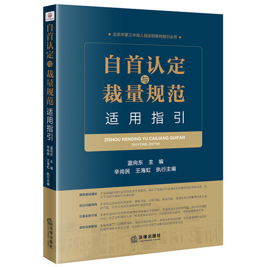 自首认定与裁量规范适用指引 蓝向东主编 辛尚民 王海虹执行主编 商品图7