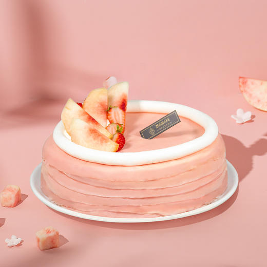 【桃桃千层-】-冰凉的千层在口中融化爆出桃桃的甜美 商品图0