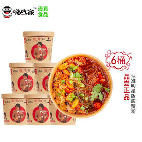 嗨吃家 酸辣粉 143g*6桶礼盒整箱装（酸麻辣）方便速食食品 重庆风味正宗红薯粉丝米线零食夜宵充饥