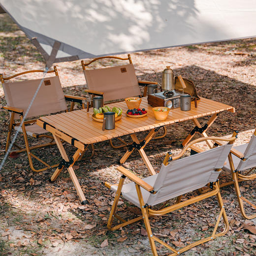 Naturehike挪客星简蛋卷桌户外实木蛋卷桌便携式折叠桌野外露营野营野餐桌子 商品图2
