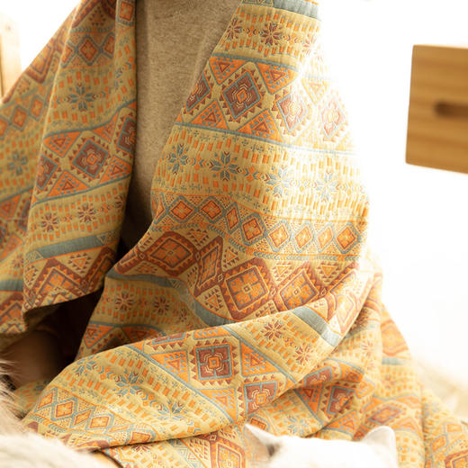 波西米亚系列双面盖毯棉布秋冬沙发床上盖毯 商品图1