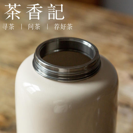 茶香记 草木灰釉合金锡盖茶叶罐 茶仓 朴雅耐看 密封性好 存茶醒茶 商品图2