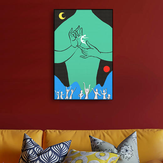 多喜爱 高清数码布艺装饰画 新潮国风神话故事 抽象系列 cs 商品图1