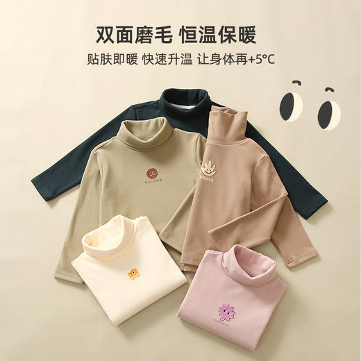 【蓄热德绒 保暖黑科技】印花百搭款高领打底T恤PDT2206 商品图1