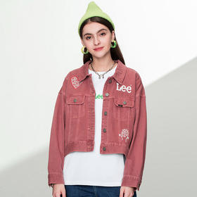 Lee女装联名爱心刺绣牛仔夹克短款外套LWT0012885TQ00FA00232