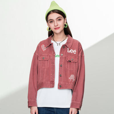 Lee女装联名爱心刺绣牛仔夹克短款外套LWT0012885TQ00FA00232 商品图0