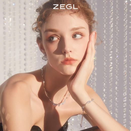 ZEGL设计师星月项链女轻奢小众高级设计感锁骨链手链耳环耳饰套装 商品图2