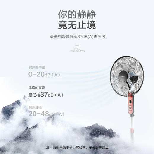 格力（GREE）五叶风扇/家用静音落地扇/立式电扇/电风扇 FD-4010-WG 商品图2
