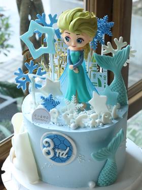 艾莎公主蝴蝶结鱼尾