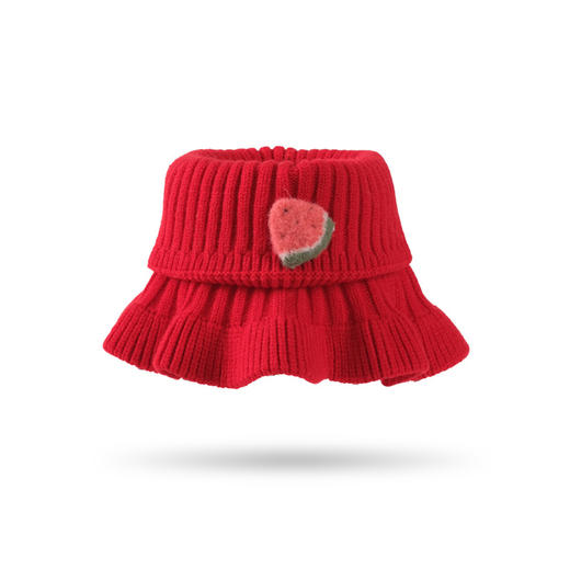 【柔软舒适 甜美可爱】秋冬新款日系清新儿童格子围巾可爱撞色男女宝宝保暖毛绒针织围巾 商品图14