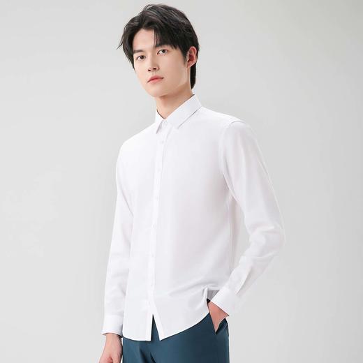 圣得西衬衫男长袖春季帅气修身商务正装纯色职业白衬衣男2112953801 商品图1
