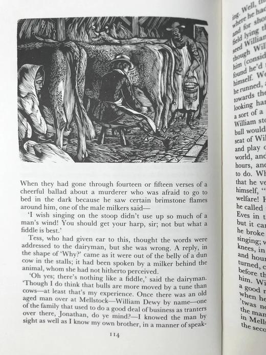 托马斯·哈代《德伯家的苔丝》（1989） 数十幅木版画插图 精装18开带书匣 商品图12