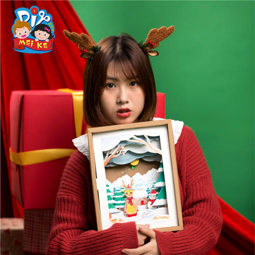 2022圣诞节手工diy纸雕立体画儿童创意美术礼物装饰品幼儿园圣诞树 商品图5