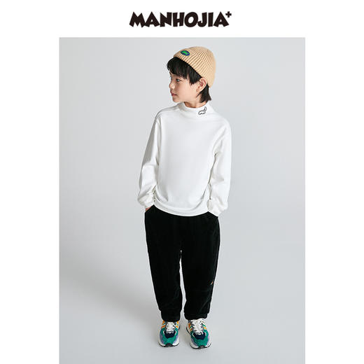 马拉丁潮牌漫画家儿童裤子冬新品粗条灯芯绒复古街头萝卜长裤 商品图1