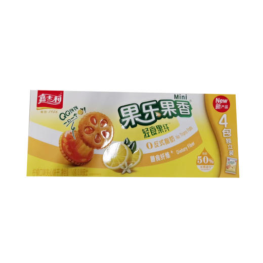 嘉士利果乐果香轻食国纤柠檬味夹心饼干110g 商品图0