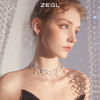 ZEGL设计师项链女轻奢小众耳环小众设计感耳骨夹耳饰锁骨颈链套装 商品缩略图5
