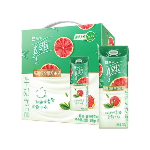 蒙牛真果粒红柚四季春口味牛奶饮品240g 商品图0
