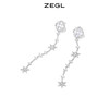 ZEGL设计师雪花流苏耳环女小众设计感高级长款耳钉银针秋冬耳饰品 商品缩略图3