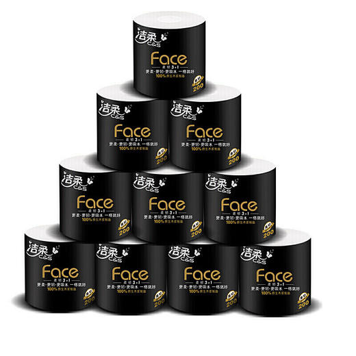 洁柔卷纸(C&S)黑Face200克加厚4层卫生纸*27卷一格就够环保易降解冲散直接冲入马桶不堵塞 新老品交替发货 商品图6