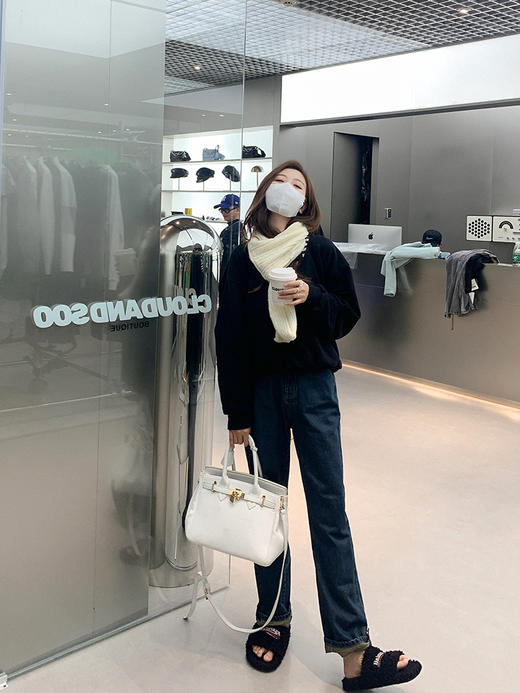 <曾小咸推荐>巨折清仓秒杀，稀有现货24小时发【仅限今日】秋冬宽松韩版设计感小众爱心镂空长袖上衣潮 商品图3