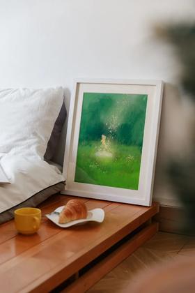  儿力力签名版数码版画—「星星草地」