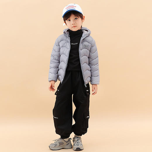 JX-外套 史努比儿童棉衣轻薄款2022新款秋冬装男女童连帽短款轻薄休闲外套 商品图6