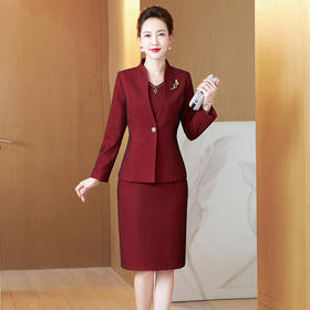 JC-2296秋冬喜婆婆婚宴旗袍两件套丈母娘高贵优雅礼服