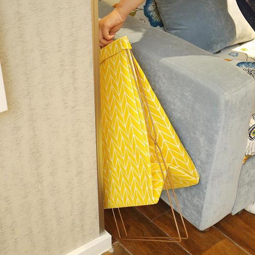 脏衣服收纳 棉麻脏衣服收纳筐 可折叠支架防水 大脏衣篮防水洗衣篮hsn01 商品图2