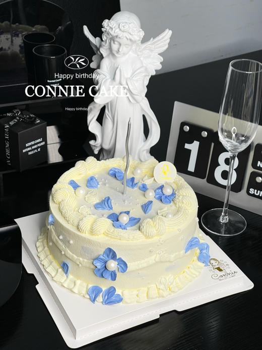 【1258】复古蓝色花花 商品图1