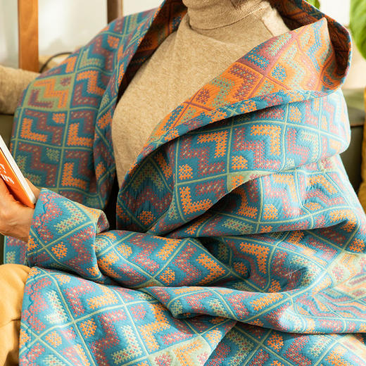 波西米亚系列双面盖毯棉布秋冬沙发床上盖毯 商品图2