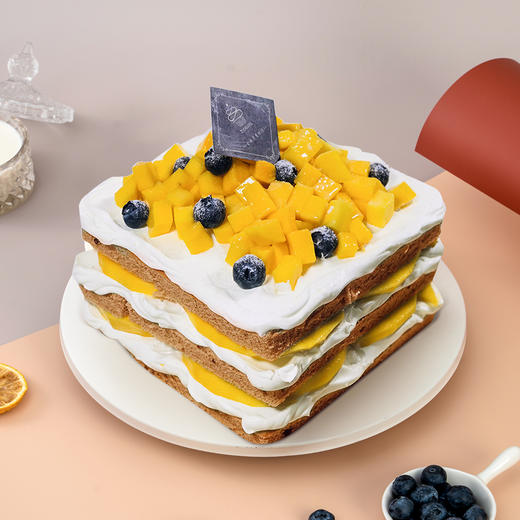 【芝心会员2升3磅兑换专属】-3磅芒果奶酪裸蛋糕，用券立减100元 商品图0
